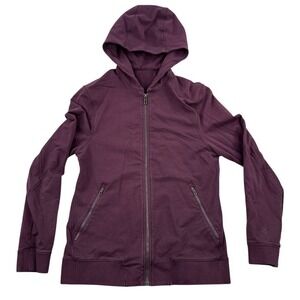 Lululemon Hoodie Mens Small Burgandy Cross Cut Full Zip Athletic Gym Training